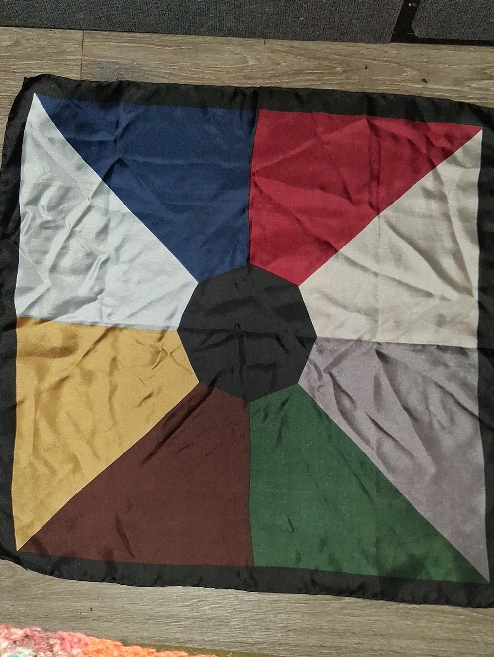 Multicolor Geometric Decorative Throw Accent Square Scarf